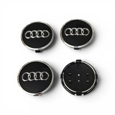 Ковпачки (заглушки) в диски Audi, чорні 60\53-57мм 4B0 601170 A